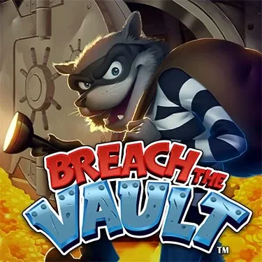 Breach the Vault slot with raccoon thief breaking into a vault of gold