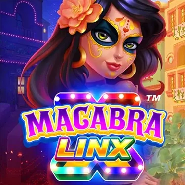 Macabra Linx slot with masked lady in Day of the Dead themed design