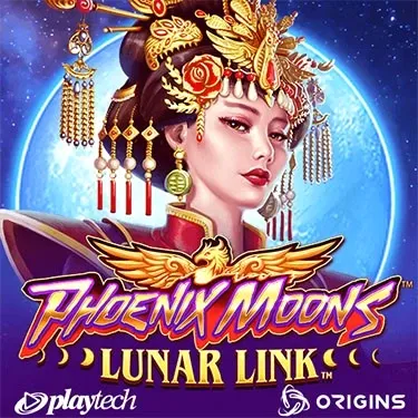 Phoenix Moons Lunar Link slot featuring elegant Asian empress and moon backdrop