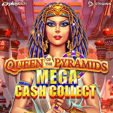 Queen of the Pyramids Mega Cash Collect with an Egyptian queen theme