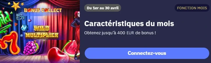 Caractéristique du mois avec multiplicateurs Wild et symboles de machine à sous